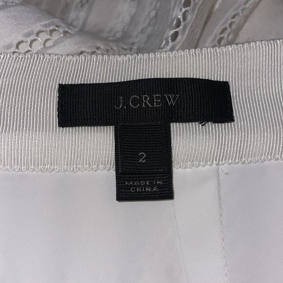 J. Crew Women’s Striped Eyelet Skirt Size 2 in White / Style C6005 - Picture 4 of 7